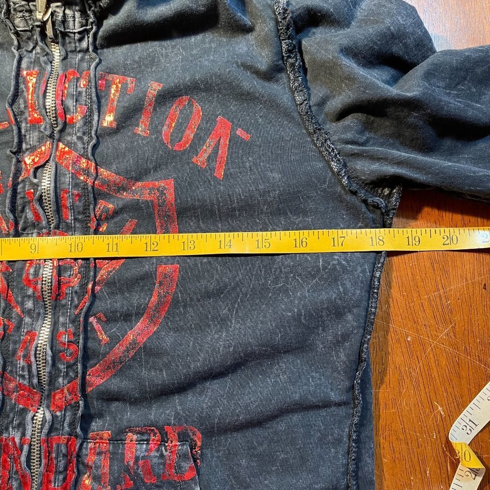 Affliction Reversible Lace Hoodie Full Zip Women S Metal Y2K Lost Souls American - Picture 16 of 16